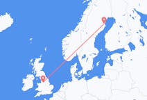 Vluchten van Manchester, Engeland naar Skellefteå, Zweden