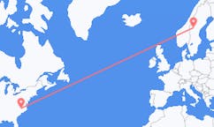 Flights from Raleigh to Östersund