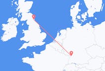 Flyg från Karlsruhe, Tyskland till Newcastle upon Tyne, England