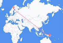 Flyreiser fra Port Moresby, Papua Ny-Guinea til Arvidsjaur, Sverige