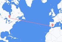 Flyrejser fra Timmins, Canada til Granada, Spanien