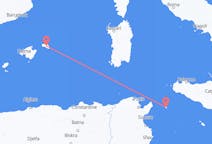 Vols depuis la ville de Pantelleria vers la ville de Minorque