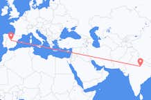 Flyreiser fra Kanpur, til Madrid