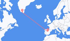 Flights from from Qaqortoq to Madrid