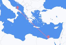 Vluchten van Alexandrië, Egypte naar Bari, Italië