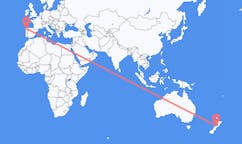 出发地 新西兰尼尔逊目的地 西班牙圣地亚哥 － 德孔波斯特拉的航班