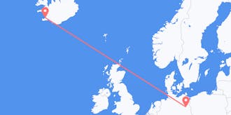 Flyg från Island till Tyskland