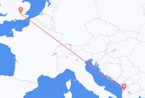 Vols depuis la ville de Tirana vers la ville de Londres