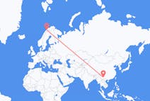 Lennot Kunmingista (Kiina) Bardufossiin (Norja)
