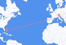 Flüge von Nord-Eleuthera, die Bahamas nach Bologna, Italien