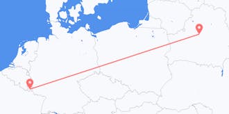 Vluchten van Luxemburg naar Belarus