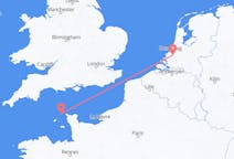 Vluchten van Alderney, Guernsey naar Rotterdam, Nederland