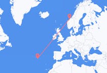 Voli dalla città di Ponta Delgada per Kristiansund