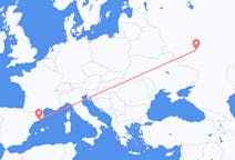 Fly fra Lipetsk til Barcelona