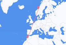Flights from Marrakesh to Trondheim
