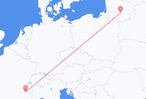 Flyrejser fra Kaunas, Litauen til Grenoble, Frankrig