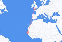 Voli from Cap Pattinaggio, Senegal to Brest, Francia
