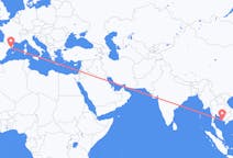 Flyreiser fra Sihanoukville-provinsen, Kambodsja til Barcelona, Spania