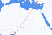 Flyreiser fra Benin by, Nigeria til Dalaman, Tyrkia