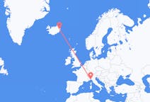 Vluchten van Egilsstaðir, IJsland naar Genua, Italië