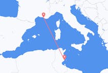 Flyrejser fra Sfax, Tunesien til Marseille, Frankrig