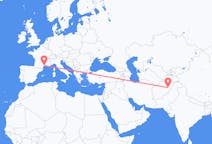 Flyg från Kabul, Afghanistan till Montpellier, Frankrike
