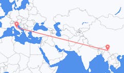 出发地 缅甸密支那目的地 意大利佩鲁贾的航班