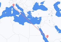 Flights from Al Bahah, Saudi Arabia to Pisa, Italy