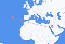 Flights from Medina, Saudi Arabia to Pico Island, Portugal