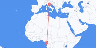 Flyrejser fra Gabon til Italien