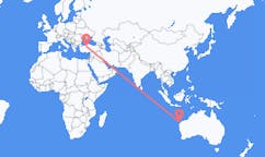 出发地 澳大利亚埃克斯茅斯目的地 土耳其安卡拉的航班