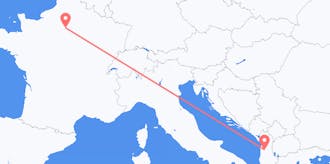 항공편 ~에서 프랑스 에게 알바니아