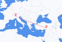 Flyg från Milano till Kahramanmaraş