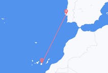 Vluchten van Lissabon, Portugal naar Las Palmas (ort i Mexiko, Veracruz, Tihuatlán), Spanje