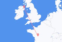 Flug frá Poitiers, Frakklandi til Belfast, Norður-Írlandi