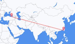 Vluchten van Tainan, Taiwan naar Trabzon, Turkije