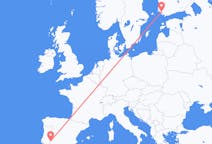Flights from Badajoz, Spain to Turku, Finland