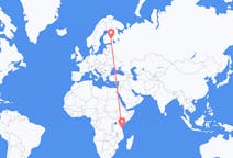Flyreiser fra Zanzibar, Tanzania til Nyslott, Finland