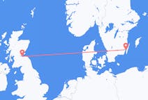 出发地 瑞典出发地 卡尔马前往苏格兰的爱丁堡的航班
