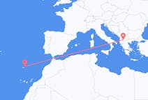 Flyreiser fra Ohrid, Nord-Makedonia til Vila Baleira, Portugal