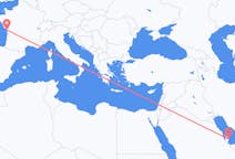 Flyreiser fra Doha, Qatar til La Rochelle, Frankrike