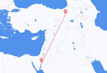 Lennot Aqabasta, Jordania Erzurumiin, Turkki