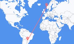 Vluchten van Foz do Iguaçu, Brazilië naar Florø, Noorwegen