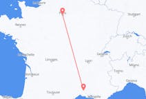 Flyreiser fra Nimes, Frankrike til Paris, Frankrike