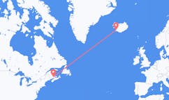 Vuelos desde la ciudad de Moncton, Canadá a la ciudad de Reikiavik, Islandia