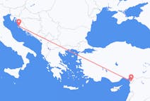 出发地 克罗地亚扎达尔目的地 土耳其哈塔伊省的航班