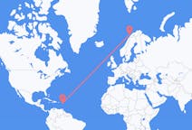 Flyrejser fra Antigua, Antigua og Barbuda til Andenes, Norge