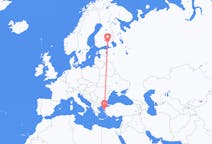 Flights from Lappeenranta, Finland to Mytilene, Greece