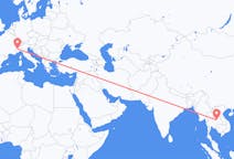 Flyreiser fra Khon Kaen, Thailand, til Torino, Thailand