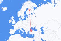 Flyg från Eskişehir, Turkiet till Kuopio, Finland